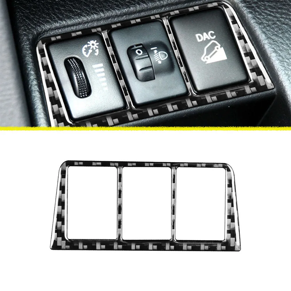 

Наклейка для панели переключателя автомобильной фары для RAV4 2006 2007 2008 2009 2010 2011, декоративная крышка, отделка, аксессуары из углеродного волокна