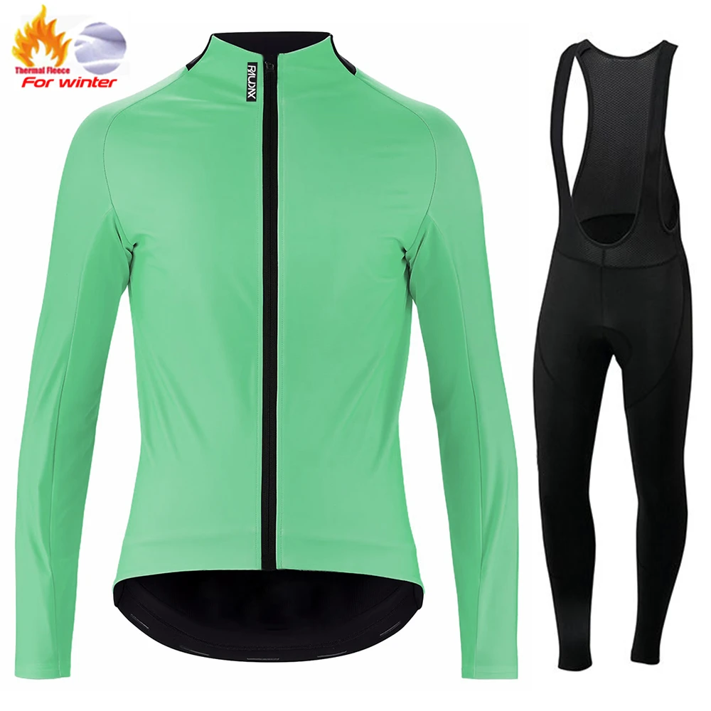 Winter Racing Cycling Long Sleeves Jersey Set Warm Fleece Bike Triathlon Road Cycling Clothing cycling jersey