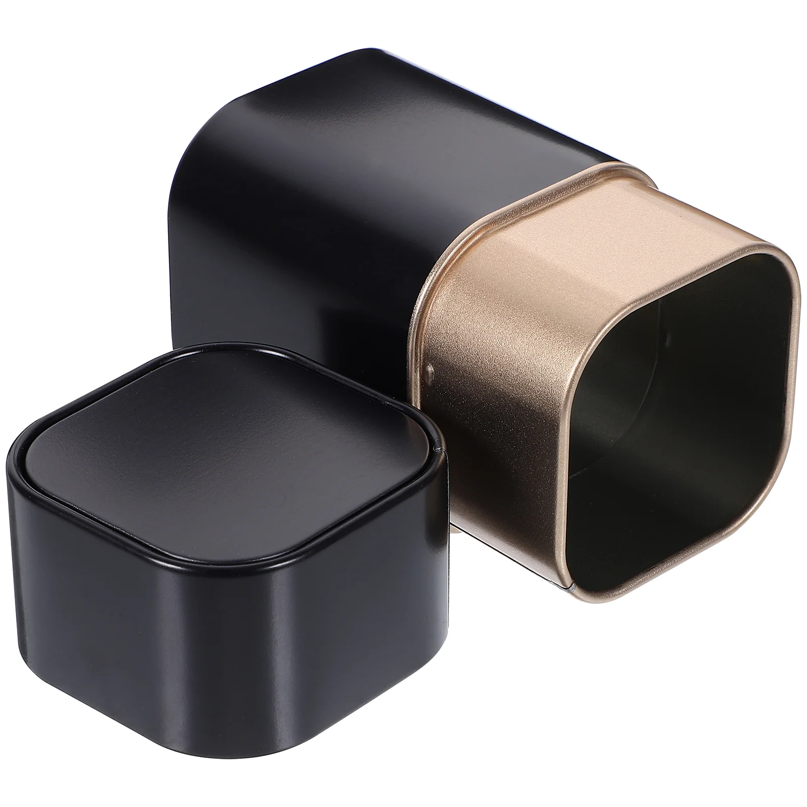 

Tea Tin Canister Airtight Lids Chinese Tea Storage Tins Empty Square Canisters Food Container