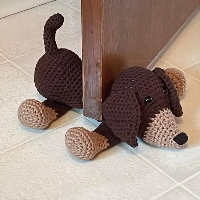 Cute Door Stopper Weighted Interior Doorstop Floor Decorative Knit Cartoon Door Stoppers For Home For Prevent From Hitting