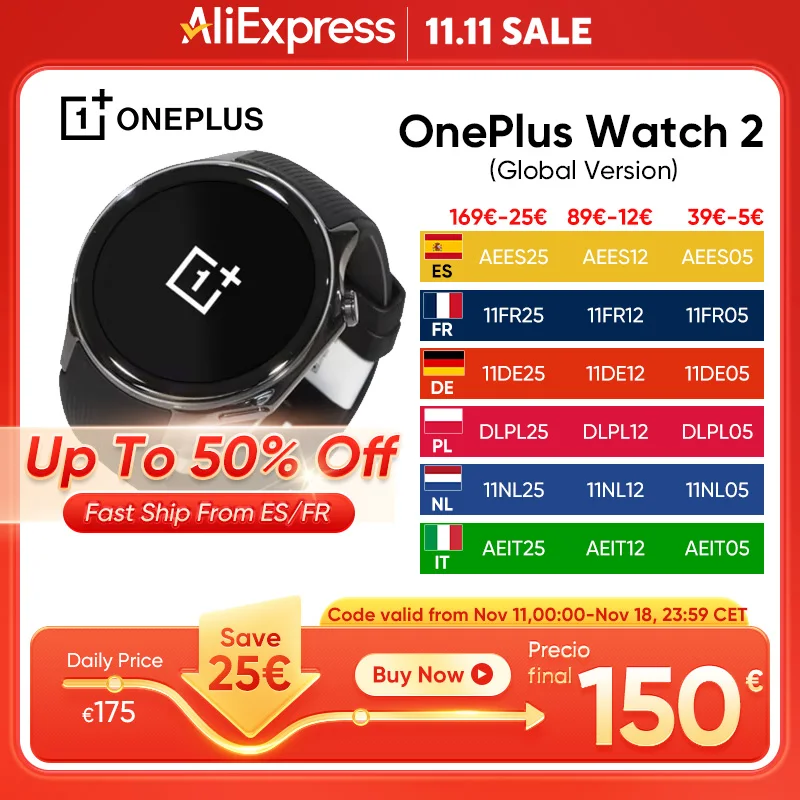 Smartwatch zegarek OnePlus 2 z EU za $176.13 / ~714zł