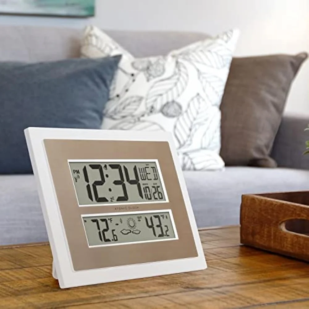 https://ae01.alicdn.com/kf/Se45e3bad0504480d80713f1af3fcbe227/La-Crosse-Technology-512-14937-INT-Atomic-Digital-Wall-Clock-with-Temperature-Forecast-in-White-Champagne.jpg