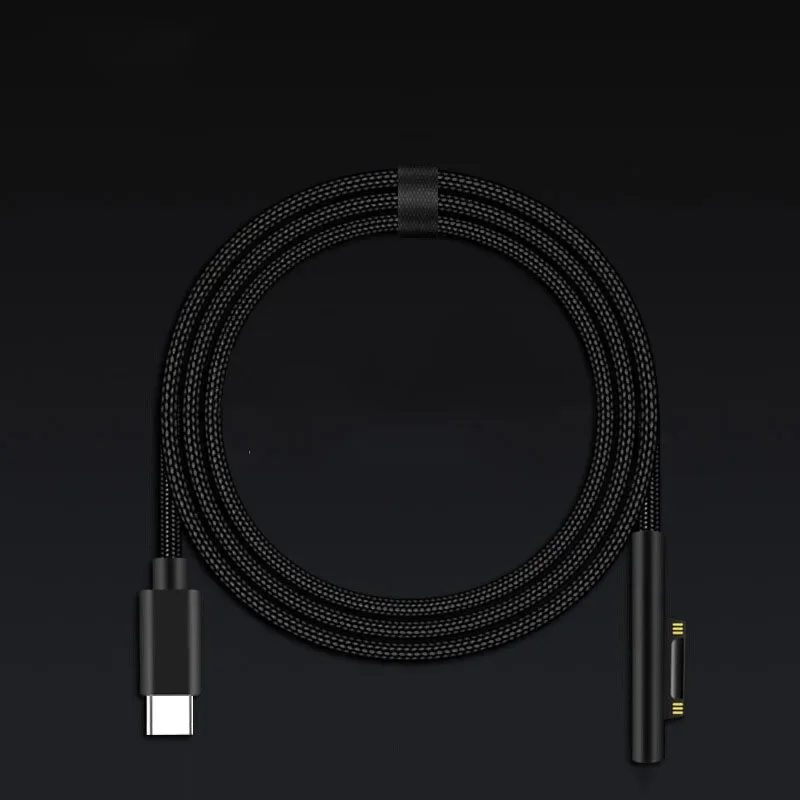 1m 65W 15V 3A USB Type-C Power Supply for Microsoft Surface Pro 3 4 5 6 Go PD Charging Adapter Cable DC Fast Charger Tablet