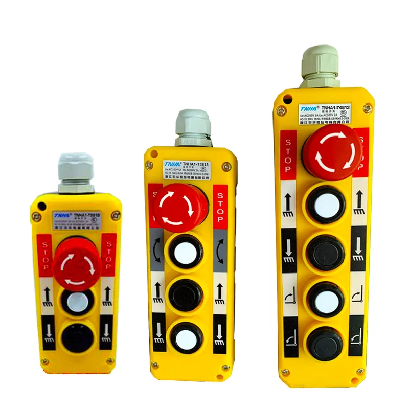 Industrial Remote Control Push Button Switch Crane Truck Controller Switches Control Lift Electric Cob T381 Cob 281 Cob 481 Easy Operate
