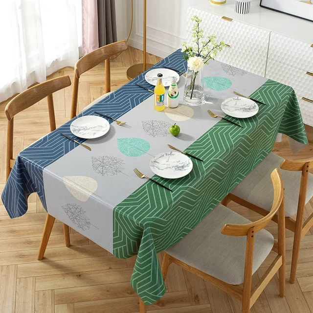 Nappe De Style moderne en Fiber De Polyester, couverture De Table De cuisine rectangulaire, décoration De fête De mariage à domicile 2