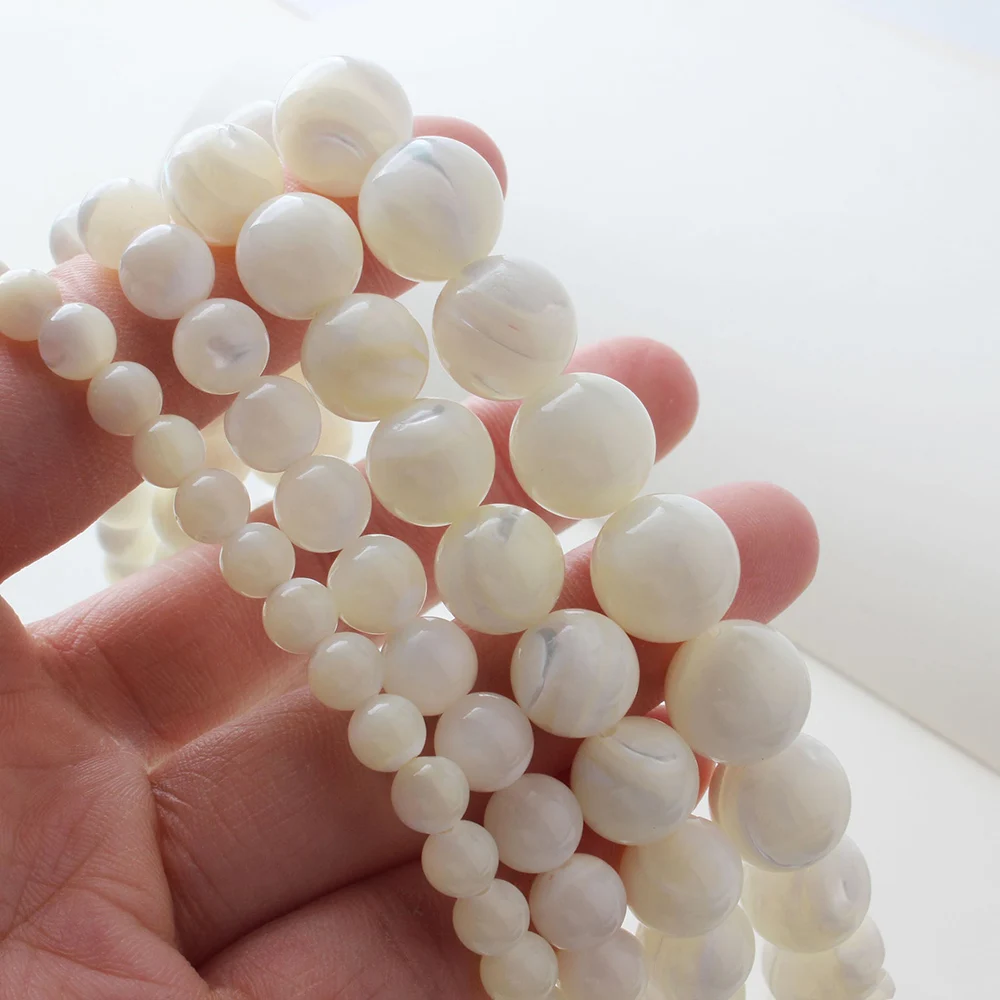 

10 шт., круглые бусины из натурального материала