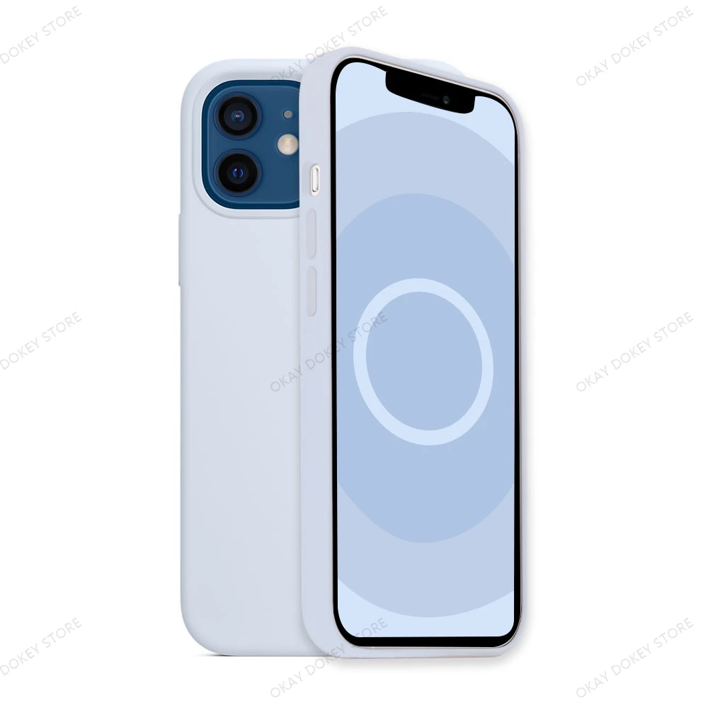 thumbnail image 1 of Official Liquid Silicone Case For iPhone 12 Pro Max 12 Mini With Magsafe Case Wireless Charging Drop Protect Cover, 1 of 5