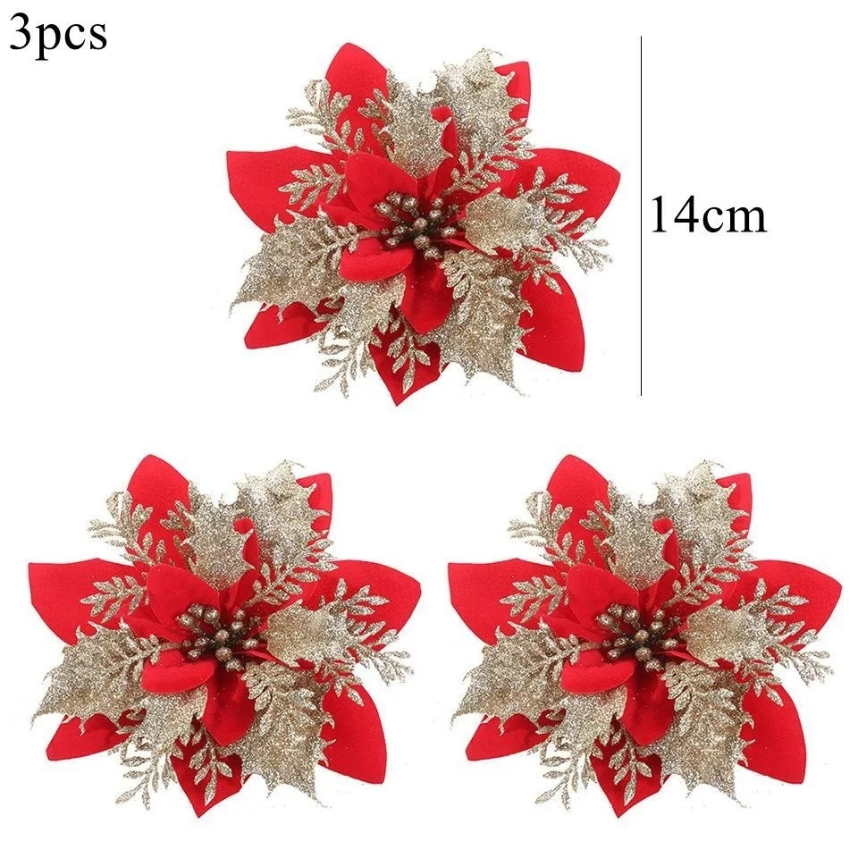 3pcs red flower 1