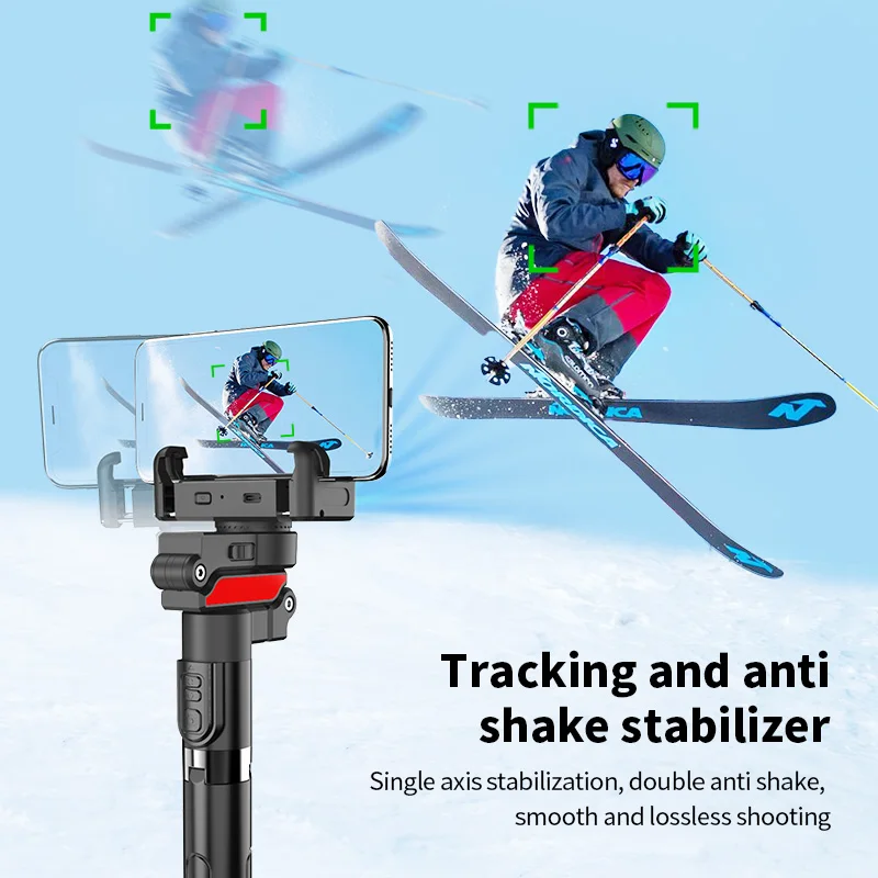 phone tripod flexible phone tripod phone tripod mount FANGTUOSI AI face tracking Tripod for Smartphone Stabilizer 360 Auto Rotation Follow Gimbal with Remote Selfie tripod for Vlog