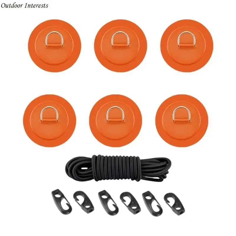 스테인레스 스틸 D 링 PVC 패드 방수 해양 하드웨어 D 링 팽창 식 보트를위한 안전 잠금장 서핑 보드 카약 400C