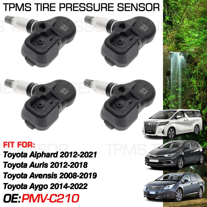 433MHz For Toyota Auris E180 2012-2018 Toyota Alphard 2012-2021 Avensis 2008-2019 Aygo 2014-2022 Tire Pressure Monitor PMV-C210