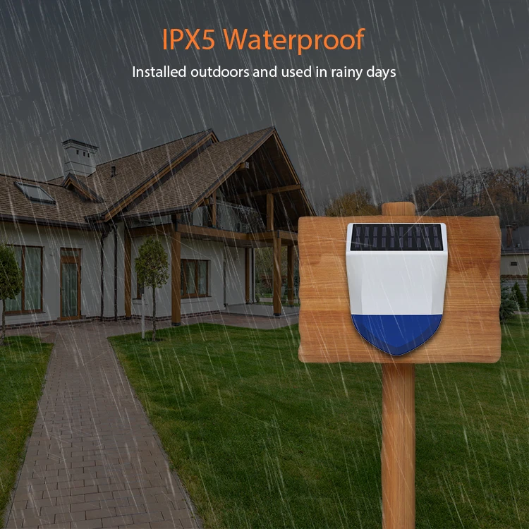 Tuya Smart Zigbee/Wifi Siren Alarm Waterproof Outdoor With Solar And USB Power S