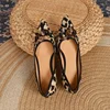 Women's Low Heel Shoes Pointed Toe Square Heel Sexy Women's Shoes Leopard Print Suede Outdoor Leisure Comfortable Zapatos Mujer 2