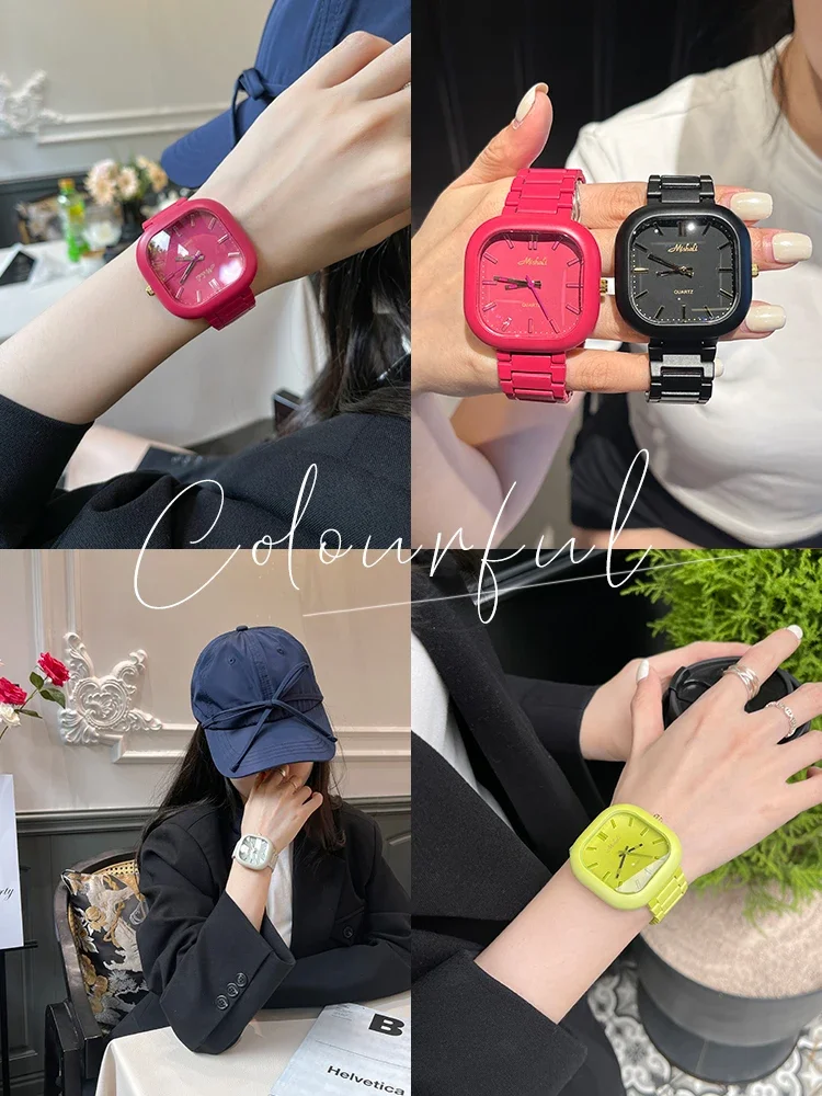 여성용 시계 라이트 럭셔리 니치 2024 신상 고급스러운 도파민 패션 학생 여성 시계