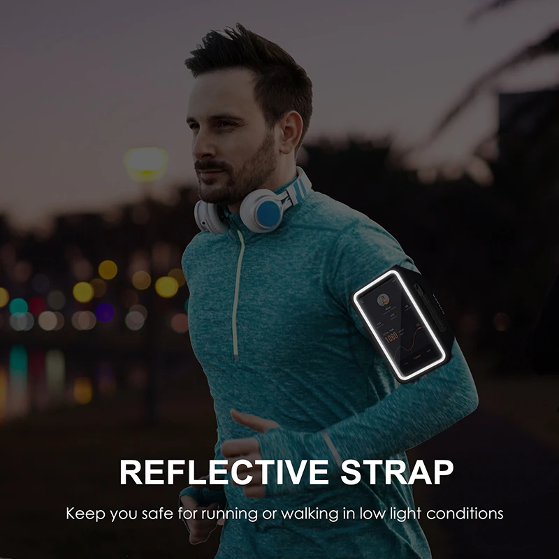 Mobile Phone Armband Phone Arm Band Phone Armband Sports Arm Bag Fitness Arm Bag HAISSKY 7.0 Large Running Sports Armbands For iPhone 16 15 14 13 12 Pro Max Zipper Earphone Pocket Arm Bag For Samsung S24 Ultra