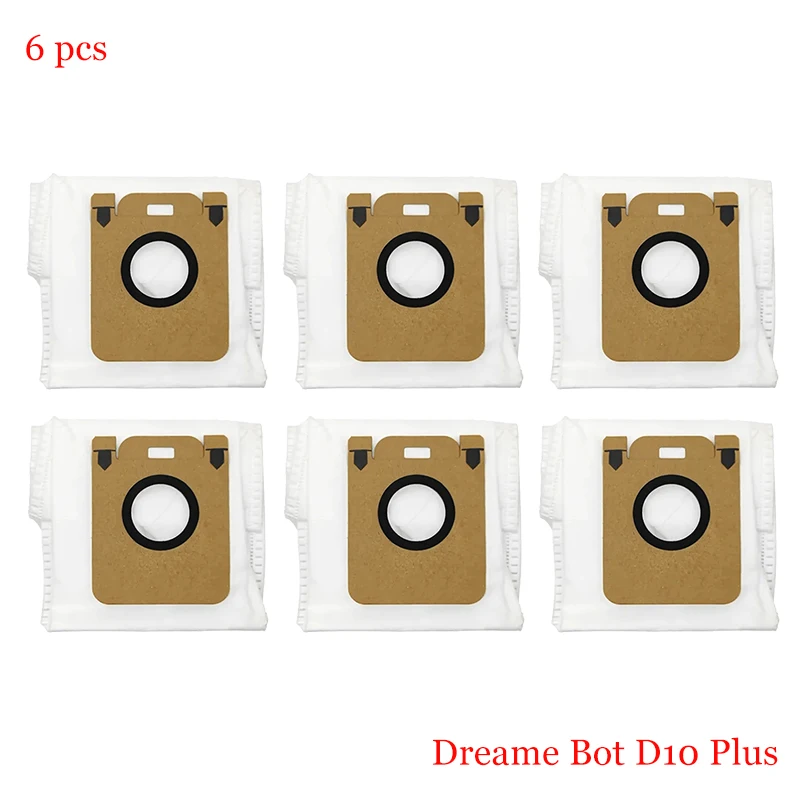 Lot De 6 Sacs à Poussière Pour Aspirateur Robot Dreame D9 Plus - Grande Capacité, Filtration Efficace - Rechange Original