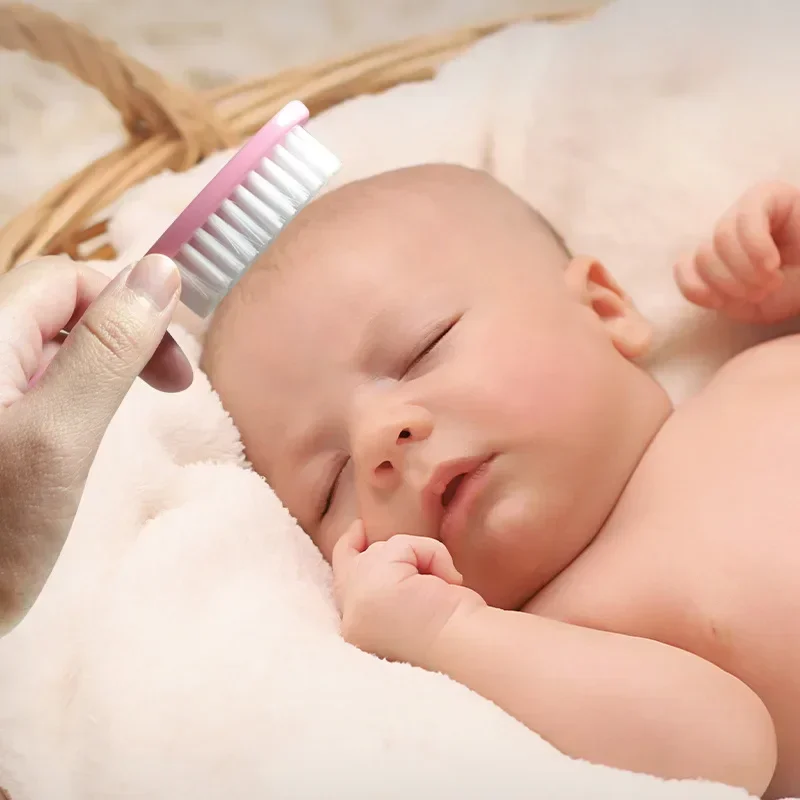 Baby Hairbrush Comb Portable Newborn Infant Toddlers Soft Hair Brush Head Massager Comb Set Baby Kid Hair Care Supplies hair brush comb baby hair comb