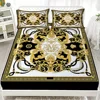 3PC European Style Disc Bed Sheet Set - 100% Polyester, Digital Print, Breathable Home Decor Fitted Sheet and Bedding Sheet 4