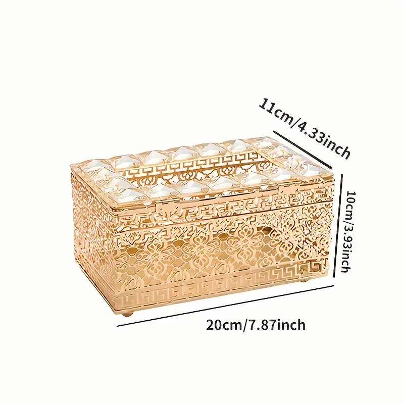 European-style Napkin Dispenser Bedroom Office Hotel Cafe Coffee Square Crystal Cube Bar Napkin Box Tissue Box 5