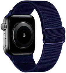 Versatile Nylon Elastic Watch Strap Wristband - S10 - 46mm 42 44 45 49 (Official blue)