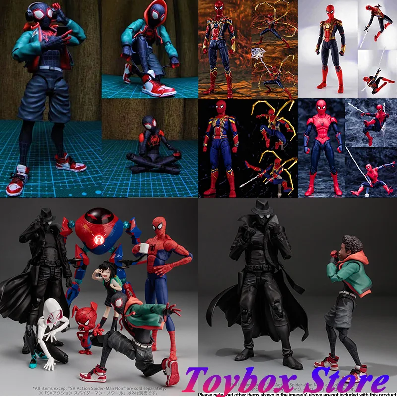 Fighting Armor Series 1/12 Shf Exclusive Edition Iron Spider Man Miles Far Away Home Marvel Movie Original 6 "Set Completo Soldier
