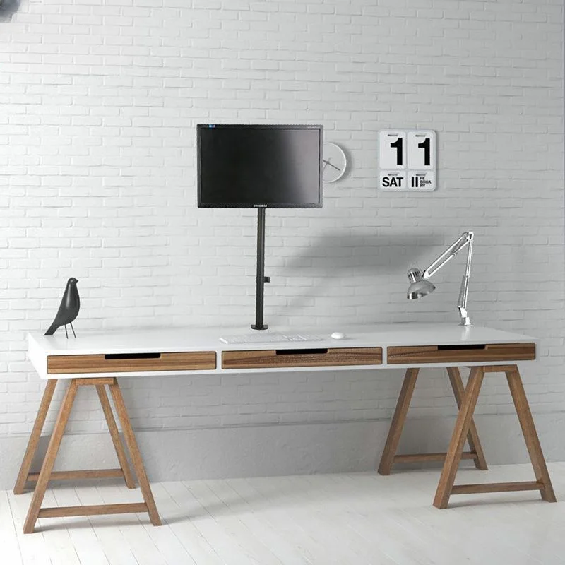 Suporte Ajustável do Monitor do Braço Longo Display do Computador Altura de Extensão Riser Desktop Vesa Stand 15632 - Imagem 6