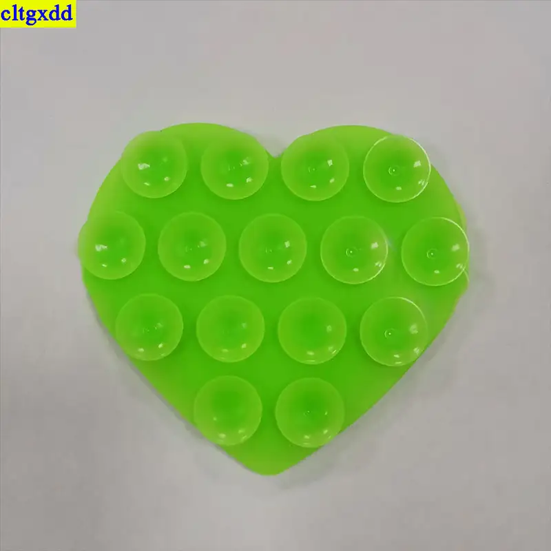 cltgxdd 1piece heart-shaped double-sided suction cup silicone phone holder with 15 suction cups, powerful selfie function - Image 8
