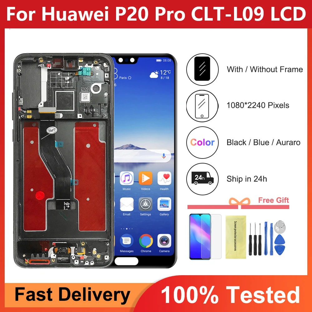 Per Originale 6.1 ''Per Huawei P20 Pro Display Lcd Touch Screen Digitizer Assembly Per Huawei P20 Pro Clt-L09 Clt-L29 Schermo Lcd