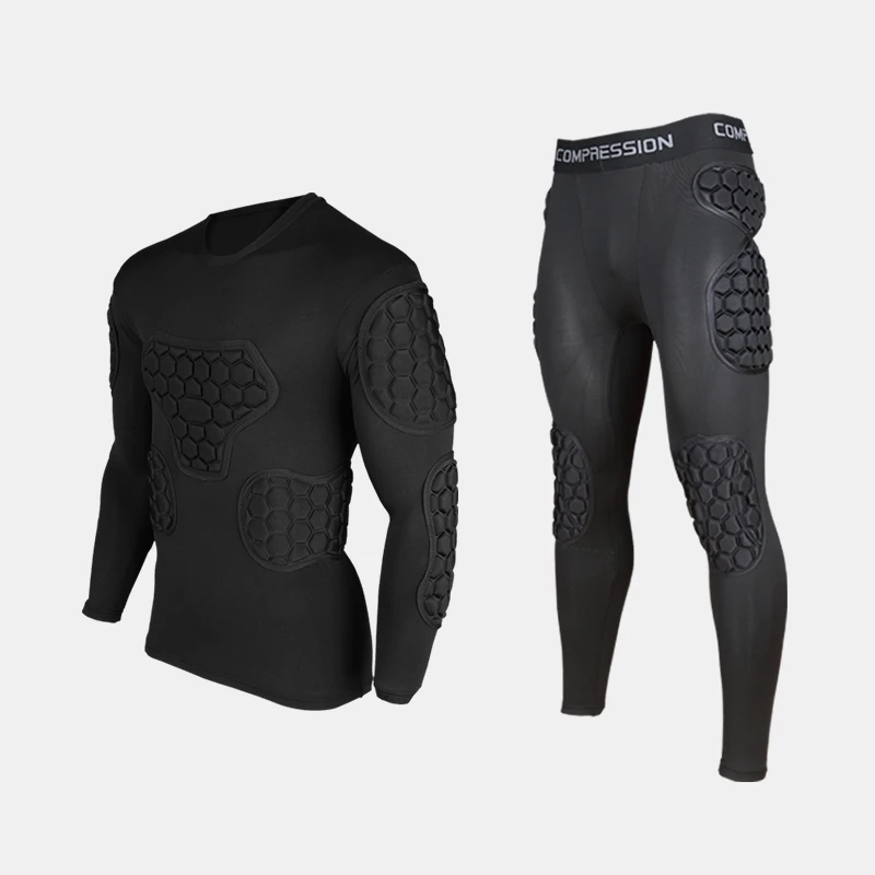 Rugby Soccer Goalkeeper Training Pants Men American Rugby Football Pads Jacket Shorts Workout Fitness Knee Guard Safety Trousers
