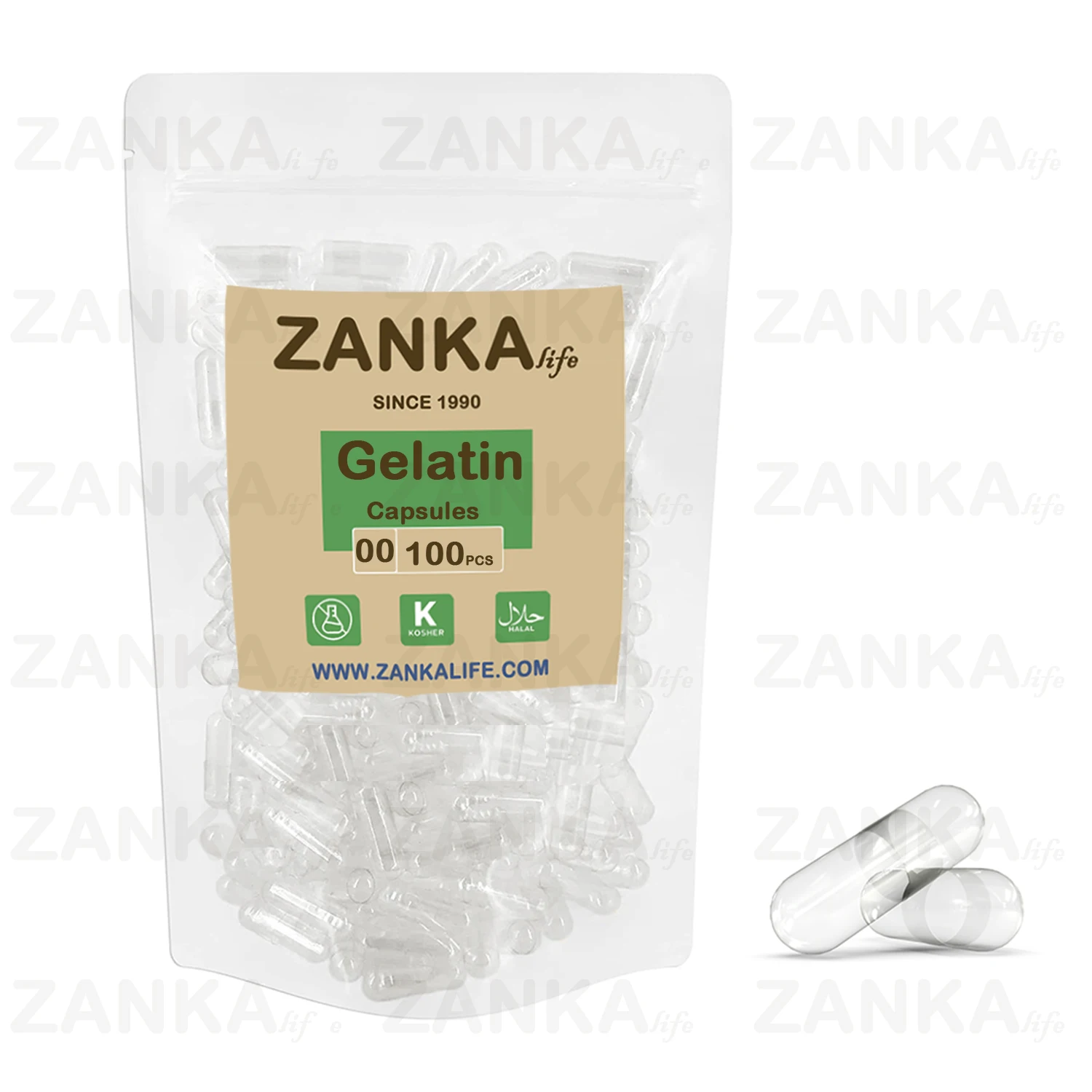 

100PCS Gelatin Empty Pill Capsule Food Grade Size 00 0 1 2 3 Hollow Separated Joined Gelatin Capsules