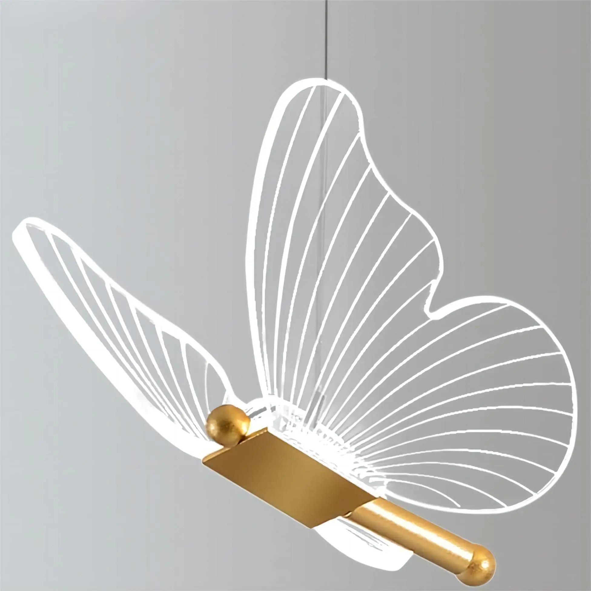 Bedside butterfly chandelier art small chandelier bedroom home decoration bedside lamp modern simple study room art acrylic 5