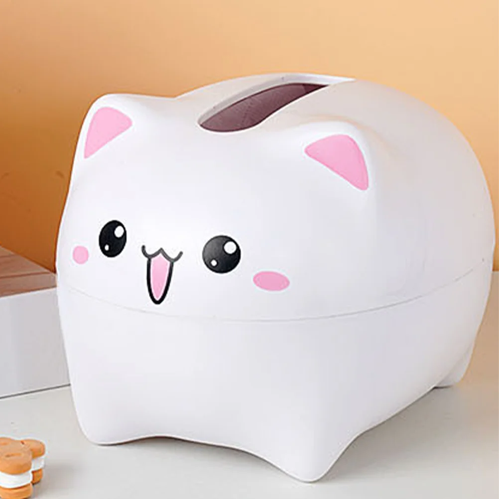 

Decorative Tissue Dispenser Cat Shape Tissue Organizer Box for Home Dorm