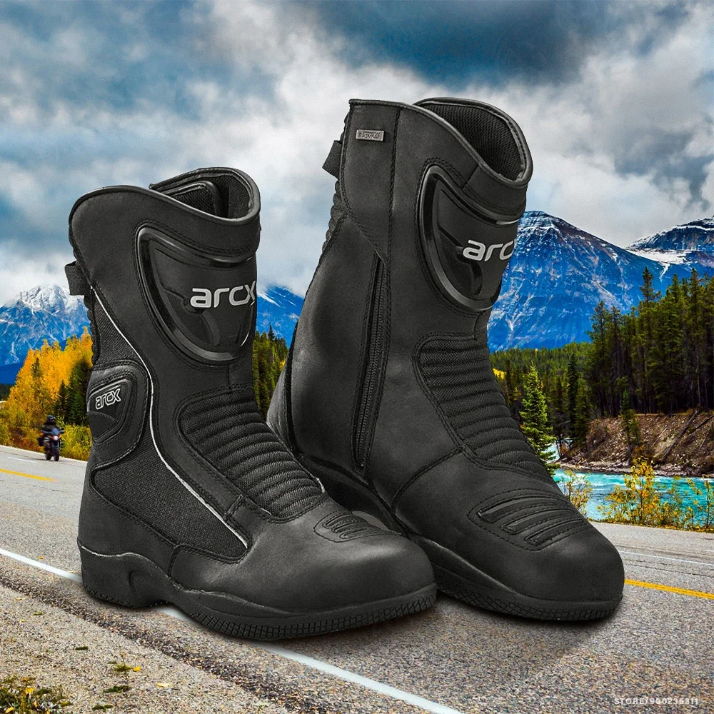 ARCX Motorcycle Boots Waterproof Motorcyclist Quilted Boots Men