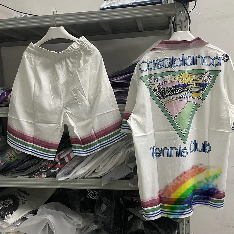 

Tennis Club Casablanca Shirt Men Women Top Quality Hawaiian Shirts Tee