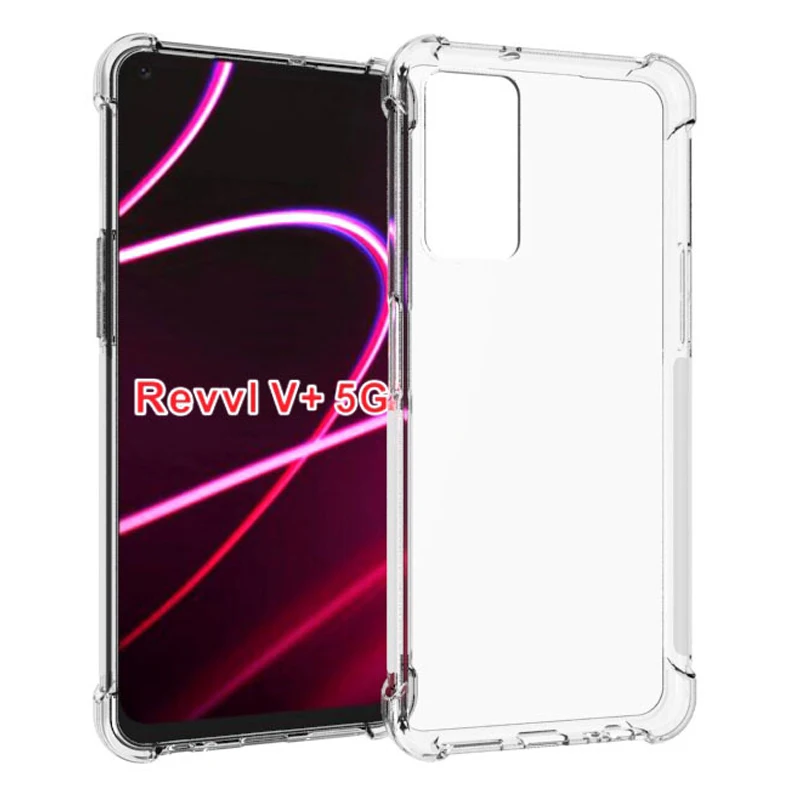 Air Cushion Case for T-Mobile REVVL V+ 5G Clear Airbag Silicone TPU Bumper Shockproof Back Cover for T-Mobile REVVL V Plus 5G 2