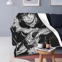 Toji Fushiguro Knife Jujutsu Kaisen Flannel Summer Air Conditioning Soft Throw Blankets for Sofa Bedroom Bedspread 2