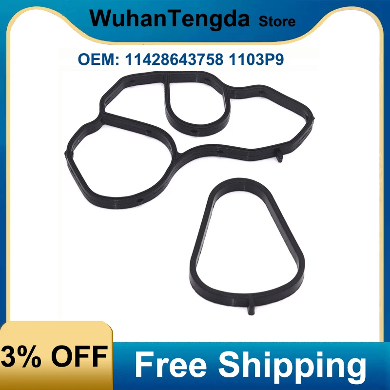 

11428643758 11428643747 1103P8 1103P9 11427557010 Oil Cooler Gasket Seal for 2007-2016 Mini Peugeot 207 3008 408 4008 C4L DS5