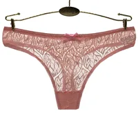 Culotte Sexy femmes dentelle sous-vêtements en soie taille basse nœud couleur unie slips coton entrejambe respirant tongs Sexy femmes sous-vêtements 3