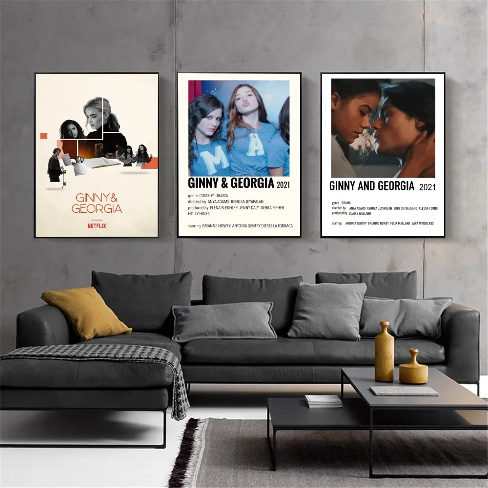 Ginny & Georgia Tv Show Poster Kraft Club Bar Paper Vintage Poster Wall Art Pittura Camera Da Letto Studio Big Szie