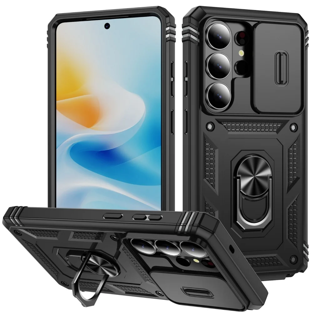 Durable Armor Lens Protection Case with Magnetic Holder Compatibility