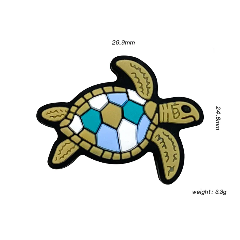 10pcs Lovable Tortoise Silicone Beads Silicone Cartoon Animal Food grade DIY Baby Pacifier Chain Accessories Baby Toys