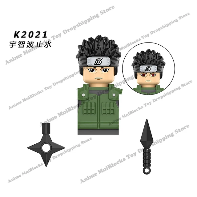 Naruto Sasuke Kakashi Akatsuki bricks Building Blocks Anime cartoon Mini Action Figures Heads Assembly Toys kids Birthday Gifts plum