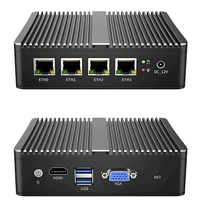 Celeron J4125 Quad Core Computer Fanless Soft Router Mini PC 4*Intel i226 2.5G LAN HD VGA pfSense Firewall Appliance ESXI AES-NI 1