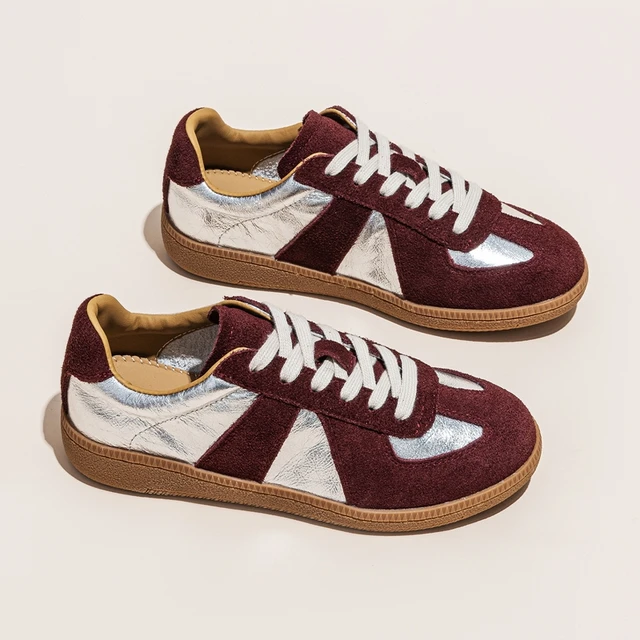 2025 New Women's sneakers Shoes Anti-slip Flat Shoes German Training Shoes Women Plus Size Retro Shoes Skateboard Shoes female 2