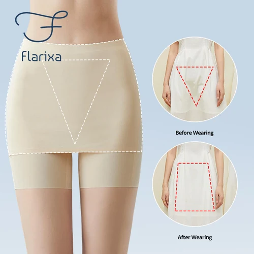 스타일리시한 여름 편안함: 여성용 FLARIXA 아이스 실크 안전 반바지가 출시되었습니다! 추천