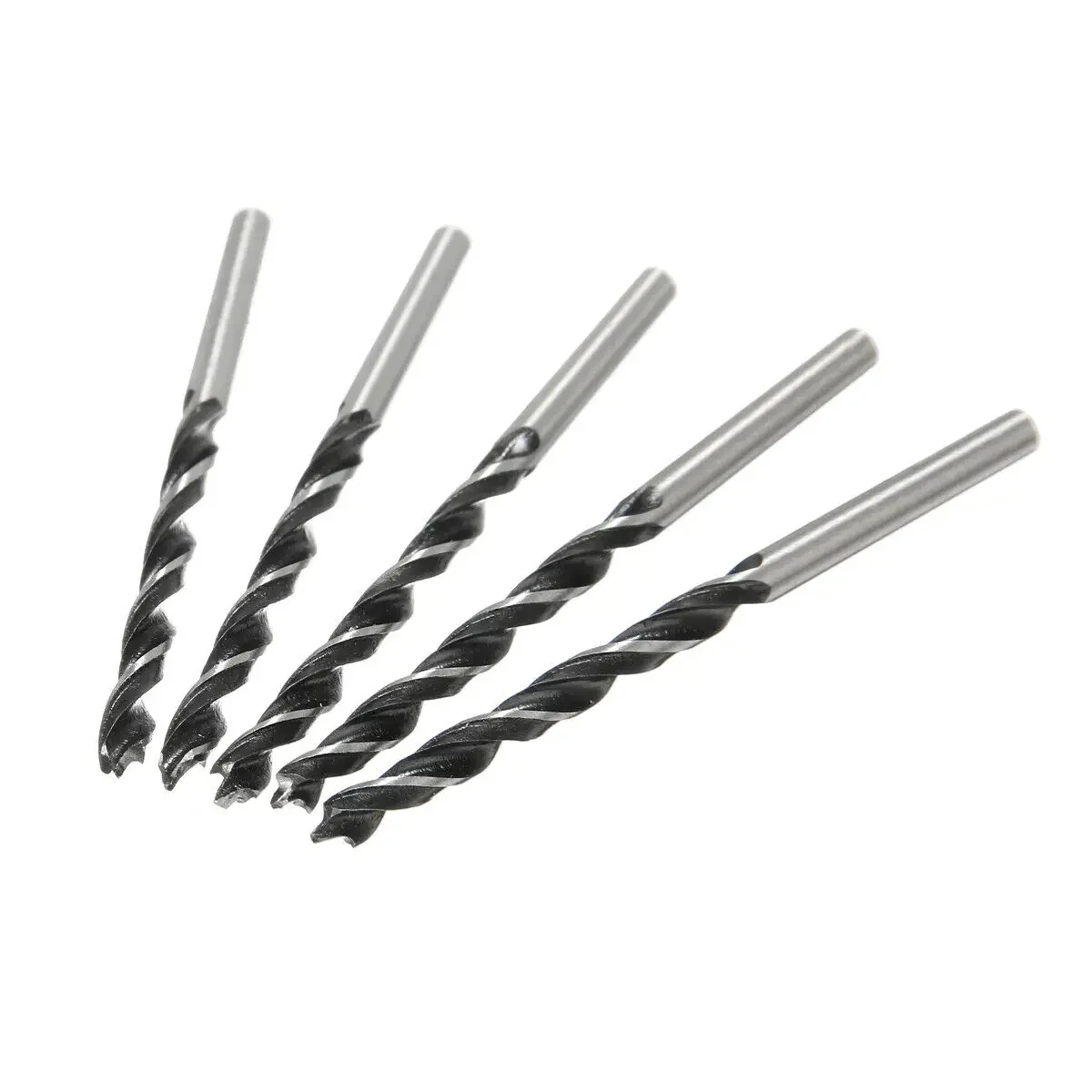 

Professional Grade Woodworking Spiral Drill Bit Set 10pcs Wood Drills 5mm Diameter With Center Point And Shoulder Cutters