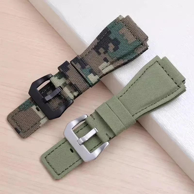 

34*24mm Watch Accessories Strap FOR Bell&Ross Replace Watch Band Nylon Fabric Military Bracelet for BR01 BR03 Belt 34mm 24mm