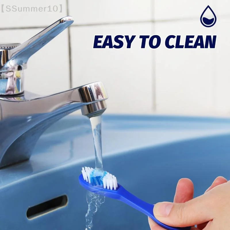 【SSummer10】10개 미니 핸들 칫솔 지문 인식 휴대용 짧은 손잡이 부드러운 칫솔모 여행용 치아 청소용 칫솔【SS】