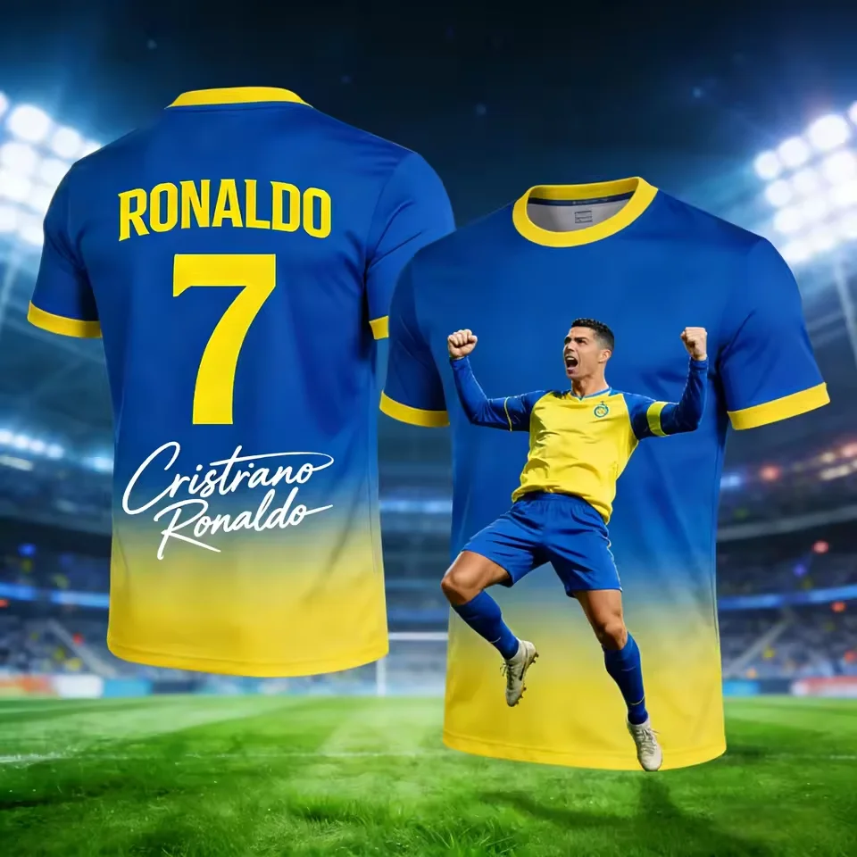 رونالدو النصر # 7 قمصان رياضية لكرة القدم، تي شيرت...
