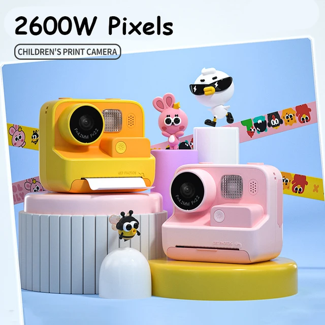 Appareil Photo À Impression Thermique Instantanée Pour Enfants, 1080p, Hd,  Vidéo, Jouet - AliExpress